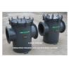 Buy cheap Rubber Lining Carbon Steel Sea Water Strainer With Exhaust Valve / Discharge Outlet Mesh 5mm Flanged End from wholesalers