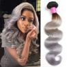 Buy cheap Body Wave Thick Ombre Human Hair Extensions 40 Inch Grey For Women from wholesalers