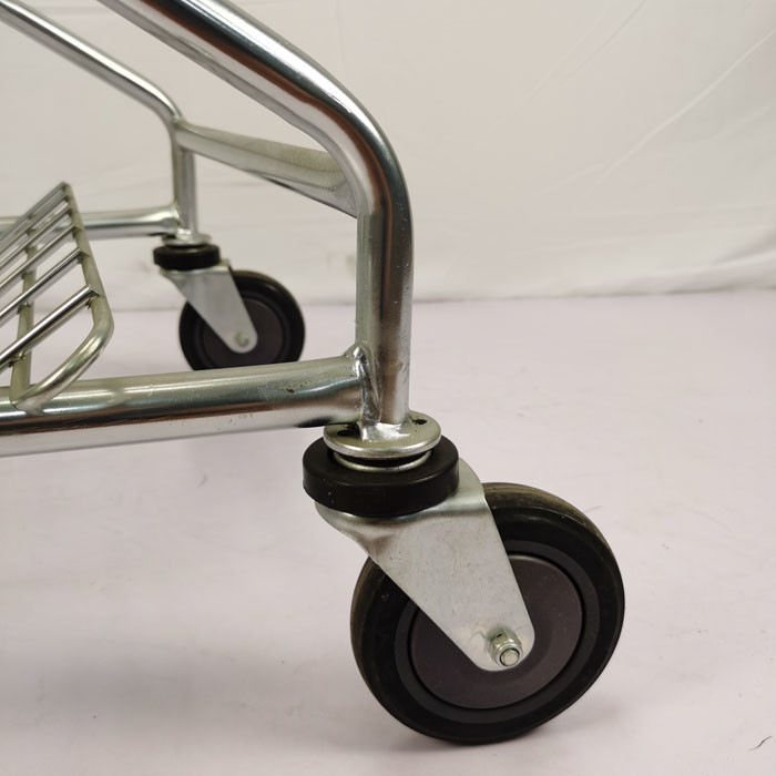 Galvanized Metal Net Basket Supermarket Shopping Cart 210L Super Large Capacity