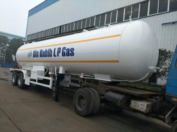 Buy cheap 18MT Fuel Road Tankers , 2 Axle 40.5 Cbm Lpg Tanker Trailer High Capacity from wholesalers
