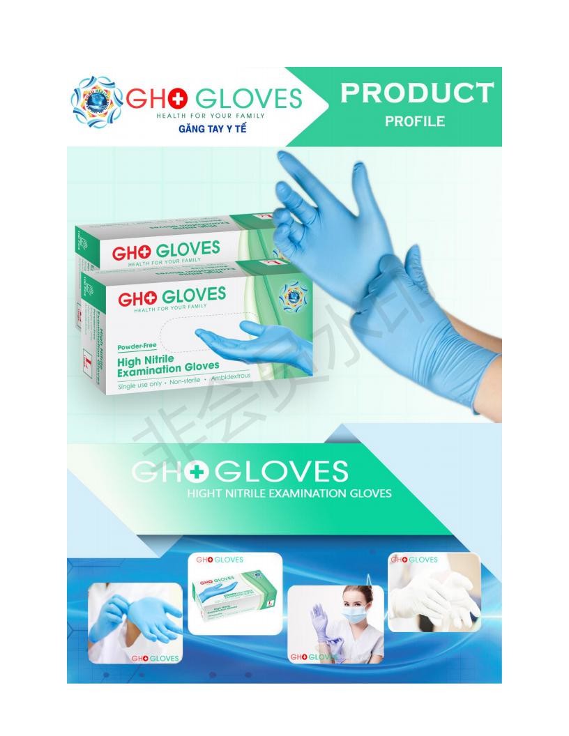 FDA Food Grade Disposable Nitrile Gloves 3.5g