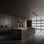 Buy cheap Custom Minimalist Design Termite Proof Durable Black Egger Board Kitchen Cabinet Project For Contractors from wholesalers