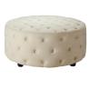 Buy cheap Ottoman Modern Wood Coffee Table Button Tufting Round Upholstery Bench from wholesalers