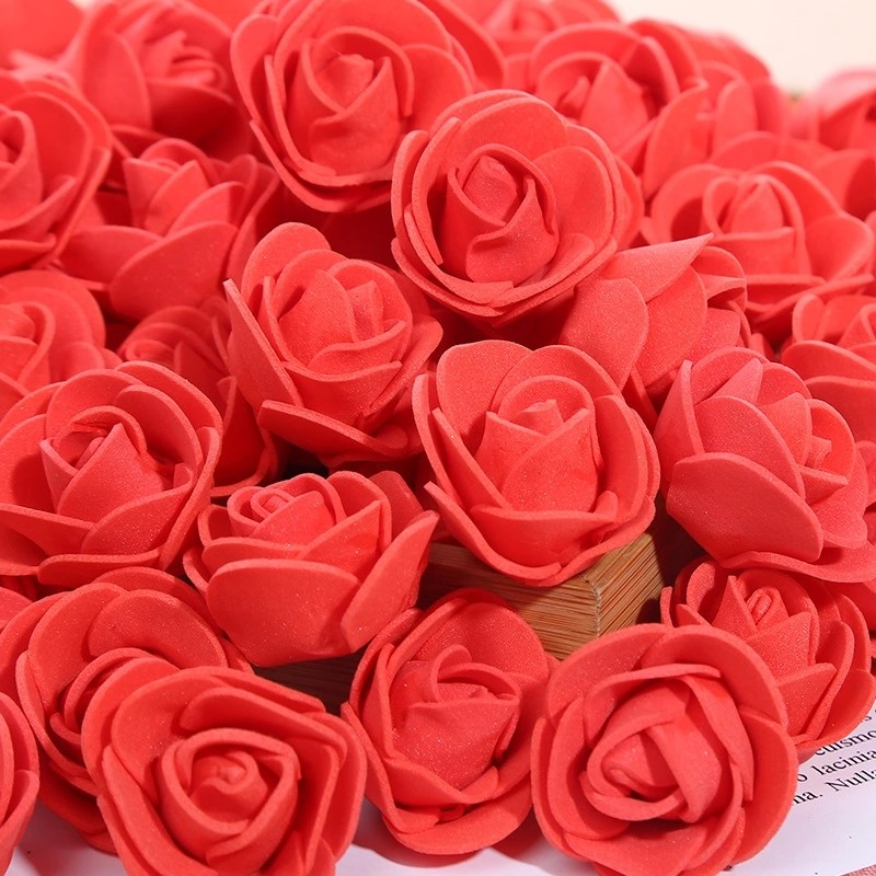 500pcs/bag Foam Rose Head 3.5cm Artificial Flower for DIY Making Rose Bear Top Quality
