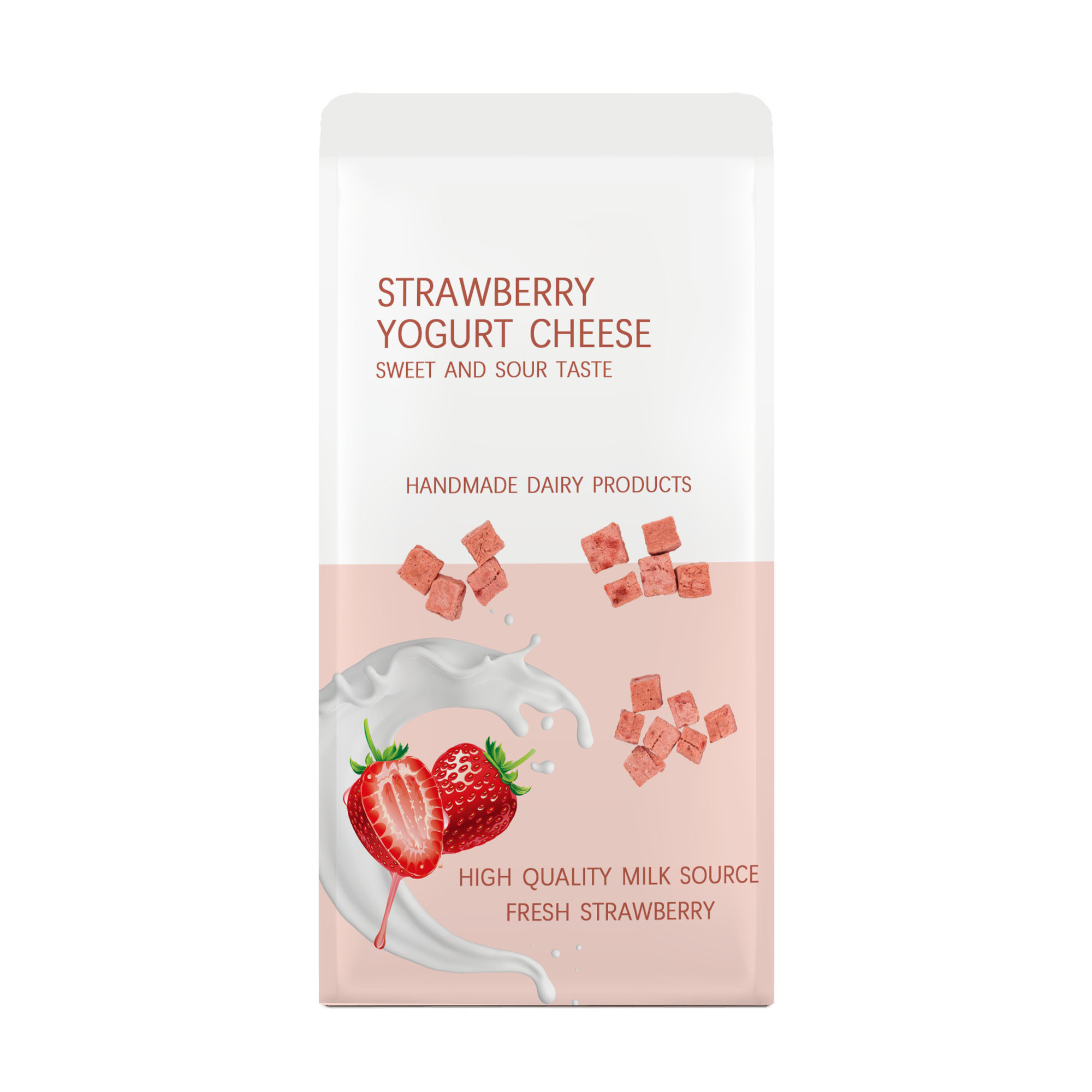 Strawberry Cheese Nut Recyclable Packaging Bags CMYK + Spot Color