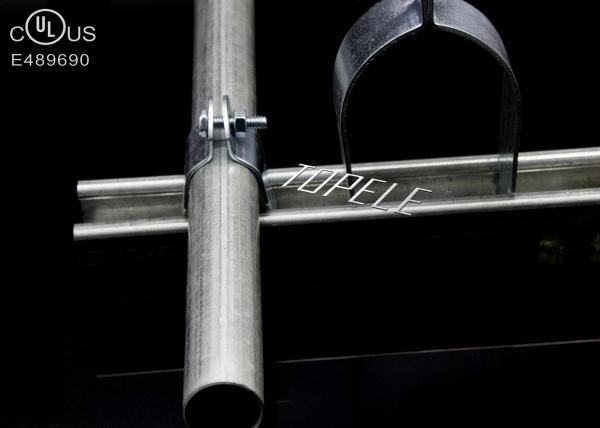 UL Standard Galvanized Steel Pipe Clamps , Stainless Steel Strut Straps Size