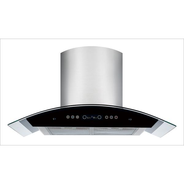 Buy cheap 35 Inch Electric Glass ventless Range Hood Arc Shaped from wholesalers