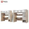 Buy cheap Bedroom Furniture Metal Bunk Bed With Desk Wooden Post Support customization from wholesalers