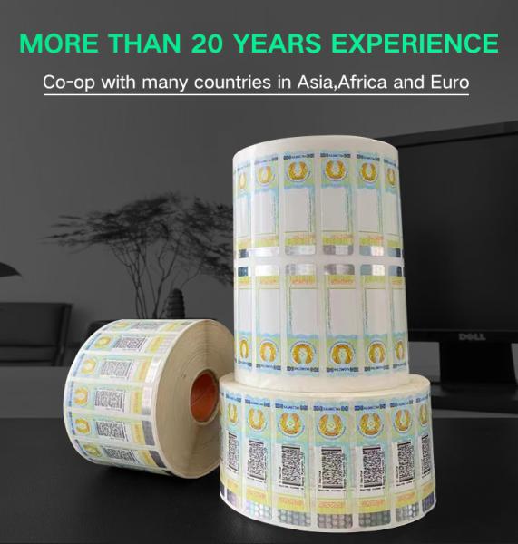 Buy cheap Anti Copy Tax Stamp Duty Holographic Hot Stamping Security Paper Adhesive Stamp from wholesalers