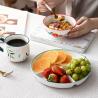 Buy cheap Round Chic LFGB 3 Pc Ceramic Dinnerware Sets For Coffee Shops from wholesalers