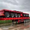 Buy cheap 70ton 3axles Flatbed Semi Trailer Pan Trailer Semi Truck Flatbed Trailer 40ft 12metre For Sale from wholesalers