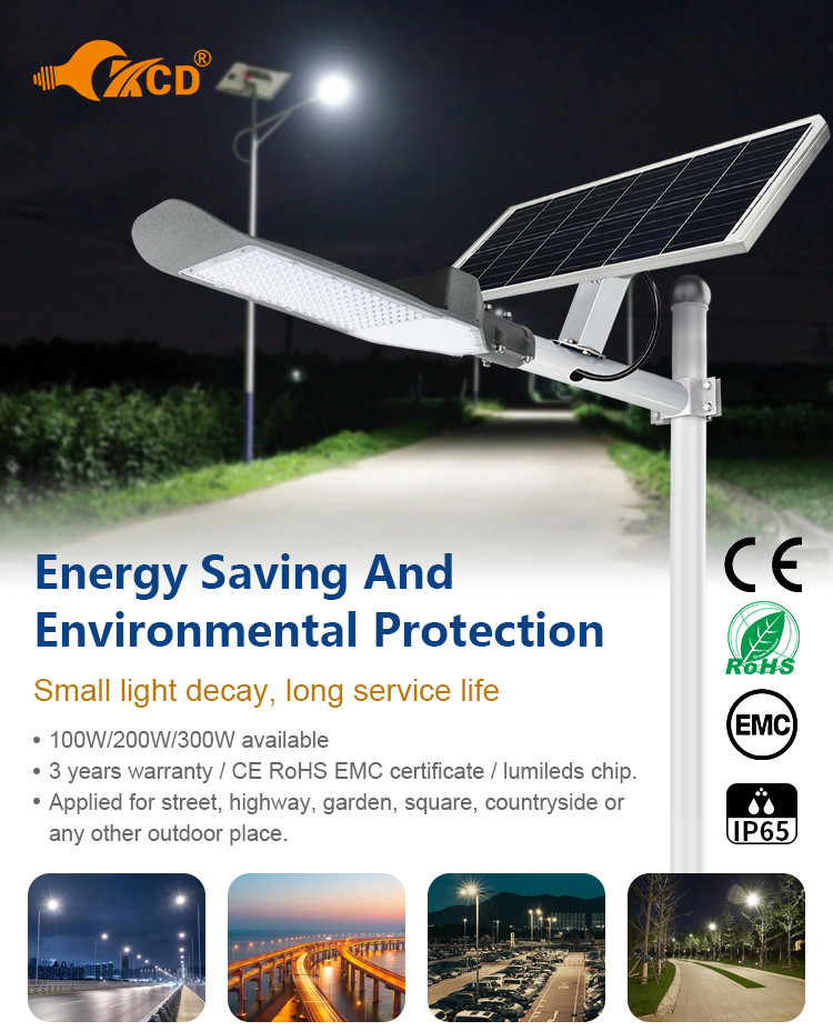 Highway Public Road Solar Street Light 30w 90w 200w Aluminum Alloy IP65 6000k