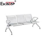 3 Seats Steel Frame Public Waiting Chair Comfortable For Bus Subway Station