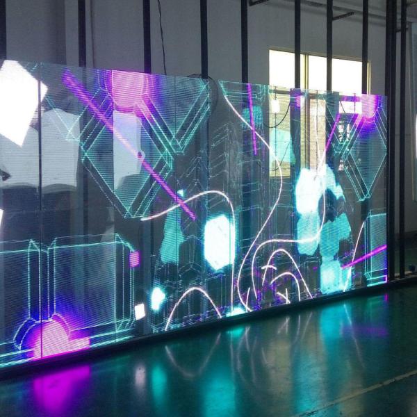 Buy cheap Shopping Mall Fashion Full Color P3.91-7.82 Transparent LED Screen Glass Curtain Wall from wholesalers