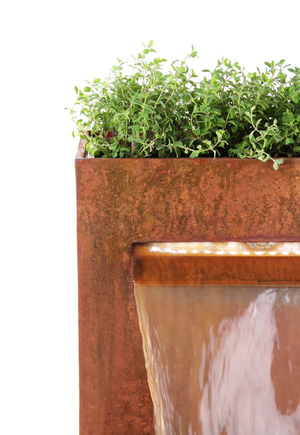 Customized Modern Large Outdoor Water Fountains Corten Steel Water Fountain