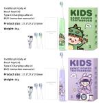 Children's IPX7 Waterproof Toothbrush Rechargeable Soft Bristle electric
