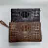 Buy cheap Knitted Designer Genuine Alligator Skin Men Woven Clutch Purse Authentic Crocodile Leather Male Large Wristlets Bag from wholesalers