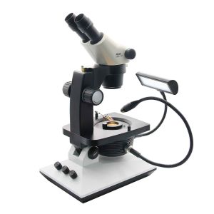 Buy cheap 10W Lighting Mode Optical Swing Arm Gemstone Microscope Self Locking from wholesalers