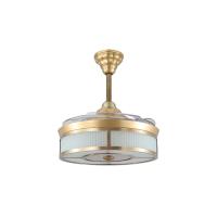Buy cheap 42 inch 3500K Remote Control Retractable Ceiling Fan Light 220VAc Invisible product
