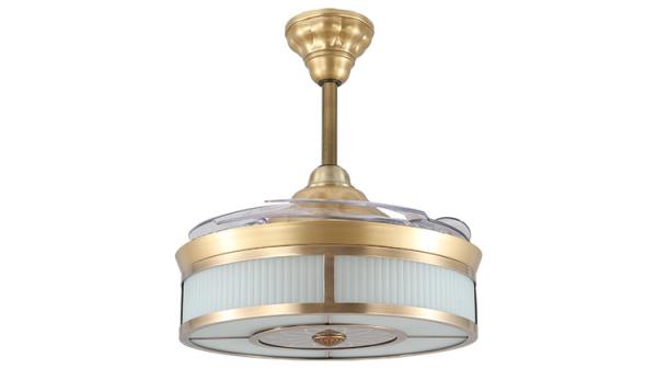 Buy cheap 42 inch 3500K Remote Control Retractable Ceiling Fan Light 220VAc Invisible Blades from wholesalers