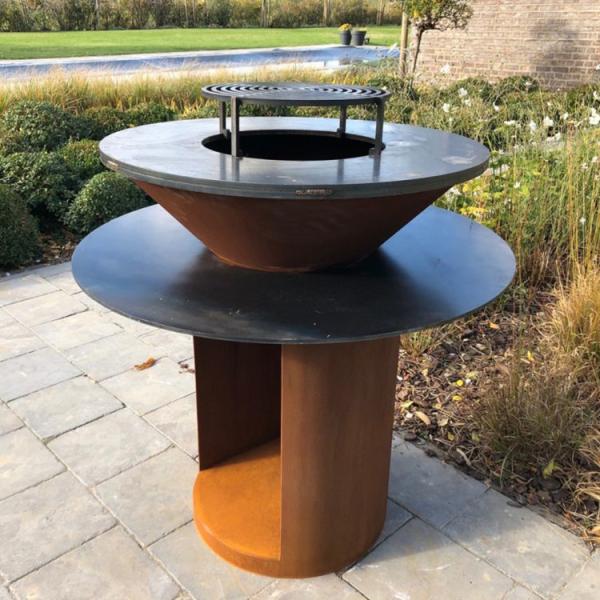 Buy cheap Metal Garden Corten Steel Outdoor BBQ Charcoal Grill Pre Rusted from wholesalers