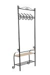 Bench Shoes Shelves Free Standing Coat Hanger For Hanging Bags / Hats Bedroom