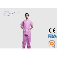 Buy cheap Red Disposable Waterproof Clothing , Lightweight Disposable Surgical Scrubs product