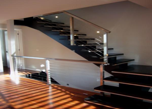 Indoor Stainless Steel Railing With Powder Coating / Spray Paint Surface