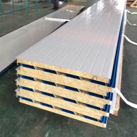 Buy cheap 950mm 1150mm Thermal Insulation Roof Panels Color Steel Rock Wool Sandwich Board product
