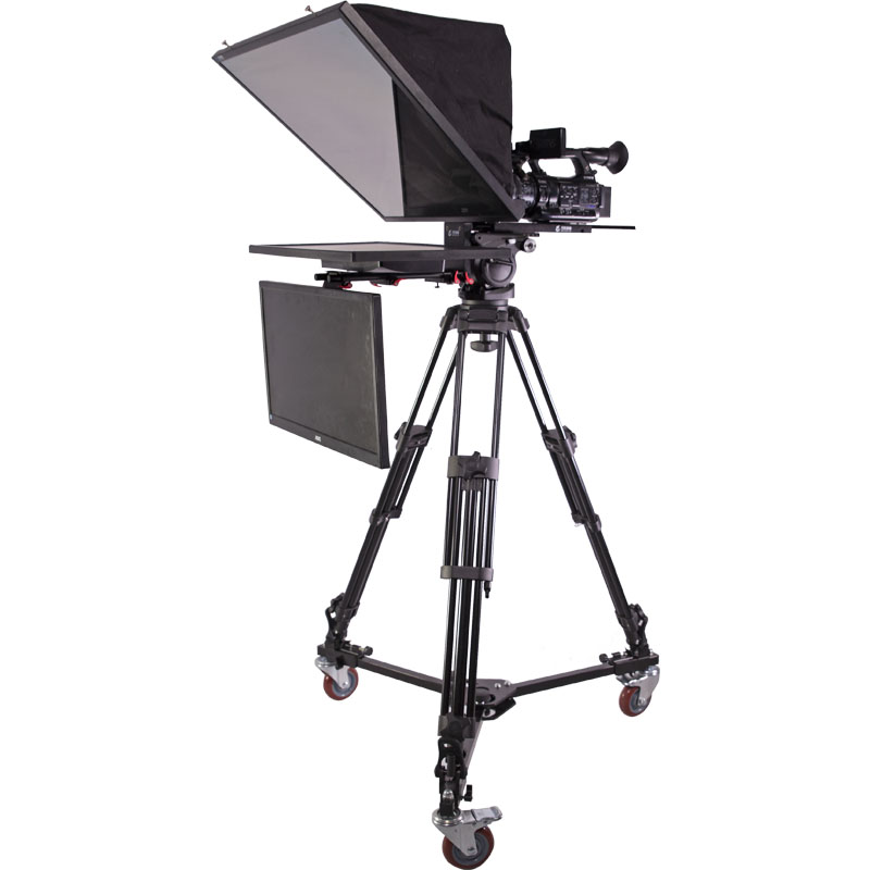 22 Inch Speech Broadcasting Studio Teleprompter with Caster Tripod by TYSTVideo