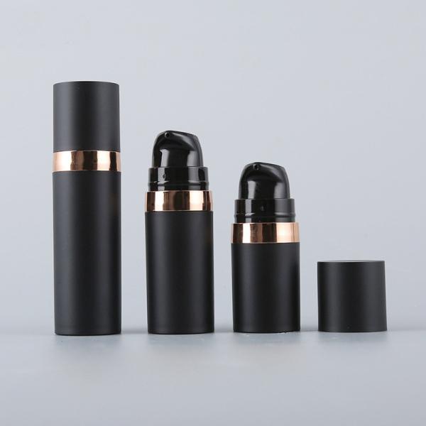 Full PP Airless Plastic Bottle 5ml 10ml 15ml 20ml 30ml 50ml Matte Black Airless