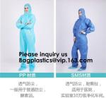 Polypropylene Coverall, Disposable, Elastic Cuff, White, Xlarge,SMS Coverall