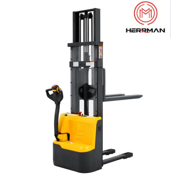 Buy cheap DC motor 695mm fork 1T Pedestrian Fully Electric Reach Pallet Stacker from wholesalers