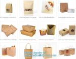 Staple Food grade kraft paper bags, stapled kraft bag, stapled bread kraft bag