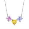 Buy cheap YASVITTI 925 Sterling Silver Multicolored Heart-Shaped Zirconia Pendant Necklace Rhodium Plated Jewelry Wholesale from wholesalers