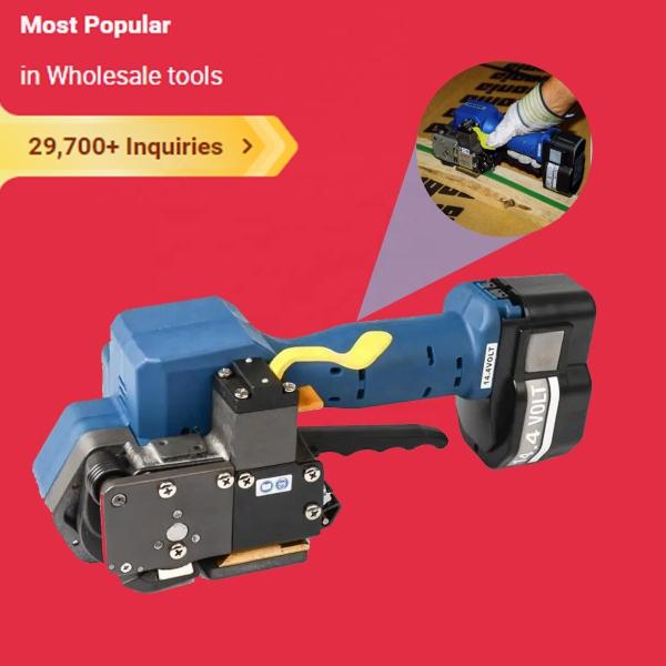 Buy cheap 220V Rechargeable Battery Powered Banding Tool Tape 0.5mm Pallet Banding Equipment from wholesalers