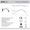 Buy cheap Good quality recessed mounted 3W reading wall lamp hotel led flexible arm bedside reading light for house decoration from wholesalers