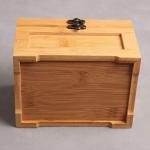Independent Locker Double Stash Box Bamboo Jewelry Storage Box With Tray ODM