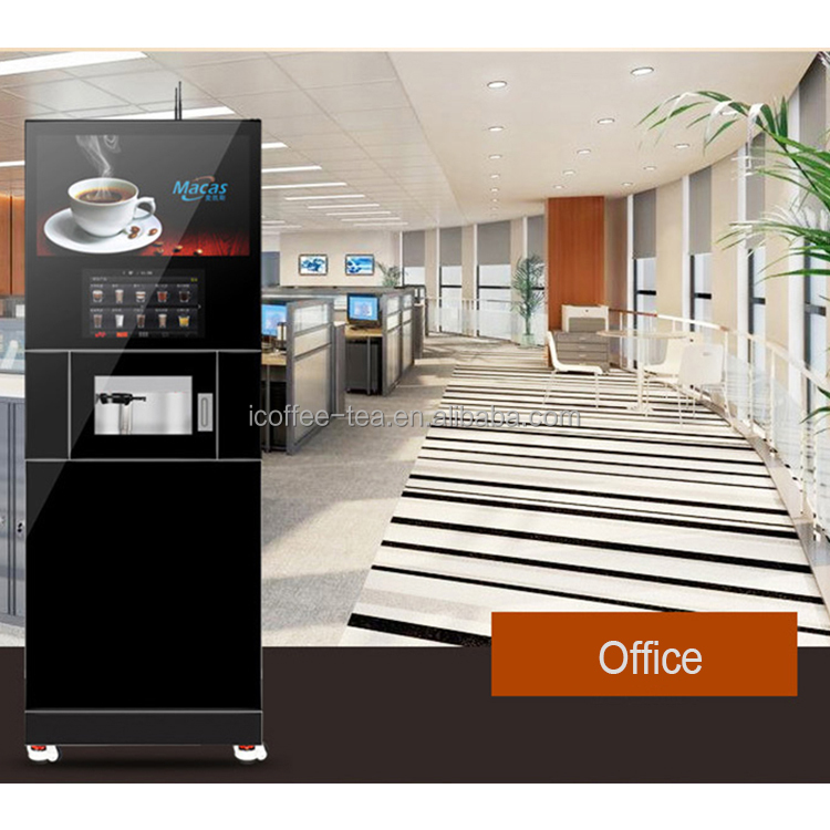 300 Cups Commercial Espresso Coffee Vending Machine Accept QR Code Pay