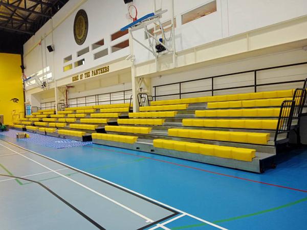 Buy cheap Electrical Retractable Bleacher Seating 850mm Row Depth for Sport hall from wholesalers