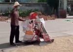 Self Propelled 140*122*128cm Wheat Collector Machine for Agricultural
