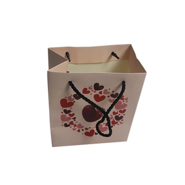 Buy cheap Wholesale custom print your own logo paper shopping bags with handle from wholesalers
