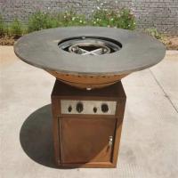 Buy cheap 100cm Outdoor Commercial Barbecue Grill Corten Steel Gas BBQ Fire Pit product