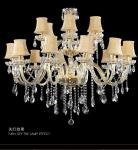 Gold candelabra crystal chandelier with lamp shades (WH-CY-36)
