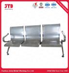 CE Stainless Steel Airport Chair 4 Wheels SS Chair 3 Seater