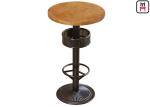Bar Height Table With Storage , 24'' Diameter Round / Square Plywood Bar Table