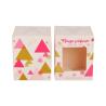 Buy cheap Art Paper Candle Packaging Box Pink With Cutout Window 8cm Size from wholesalers