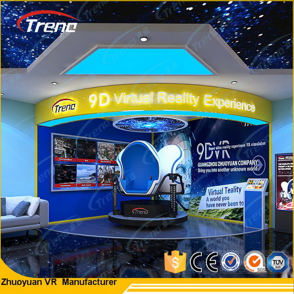 AC220 Space Capsule Egg Shaped 9D VR Simulator Three Seat With HQ VR Glasses