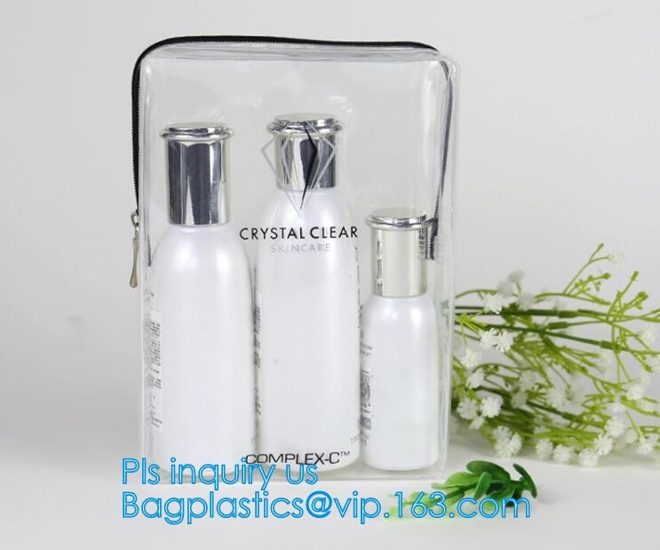 makeup pouch travel clear PVC toiletry bag, makeup PVC cosmetic bag with bubbles, Toiletry bag wholesale waterproof trav
