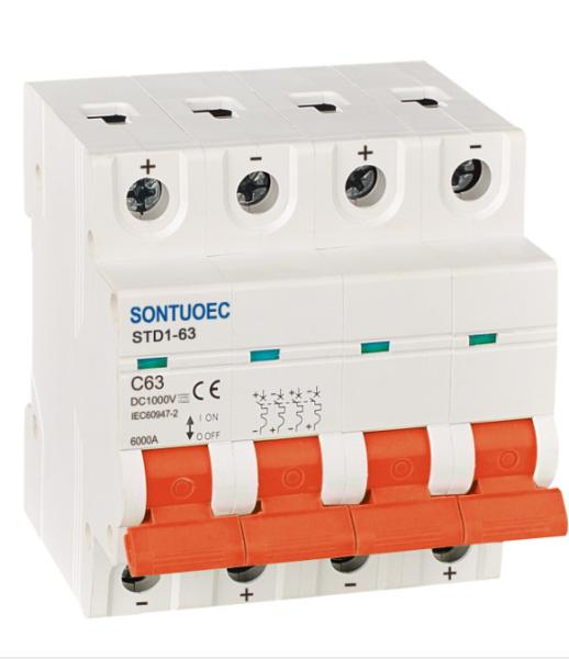 Buy cheap 4 Pole Solar 1000VDC MCB Circuit Breaker from wholesalers